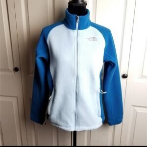 The north face blue fleece jacket medium zip up